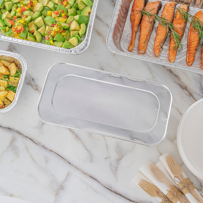 Foil Lux Aluminum Steam Table Pan Lid - Fits 1/3 Size / Loaf - 25 count box