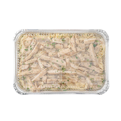 Foil Lux Oblong Clear Plastic Dome Lid - Fits 4 lb Take Out Container - 100 count box