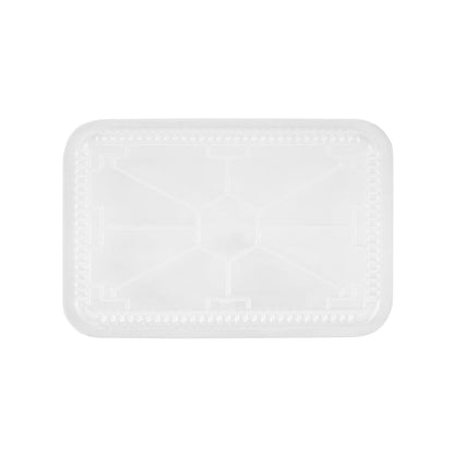 Foil Lux Oblong Clear Plastic Dome Lid - Fits 4 lb Take Out Container - 100 count box
