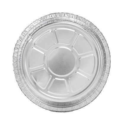 Foil Lux 24 oz Round Aluminum Take Out Pan - Heavy Weight - 7" x 7" x 1 3/4" - 100 count box