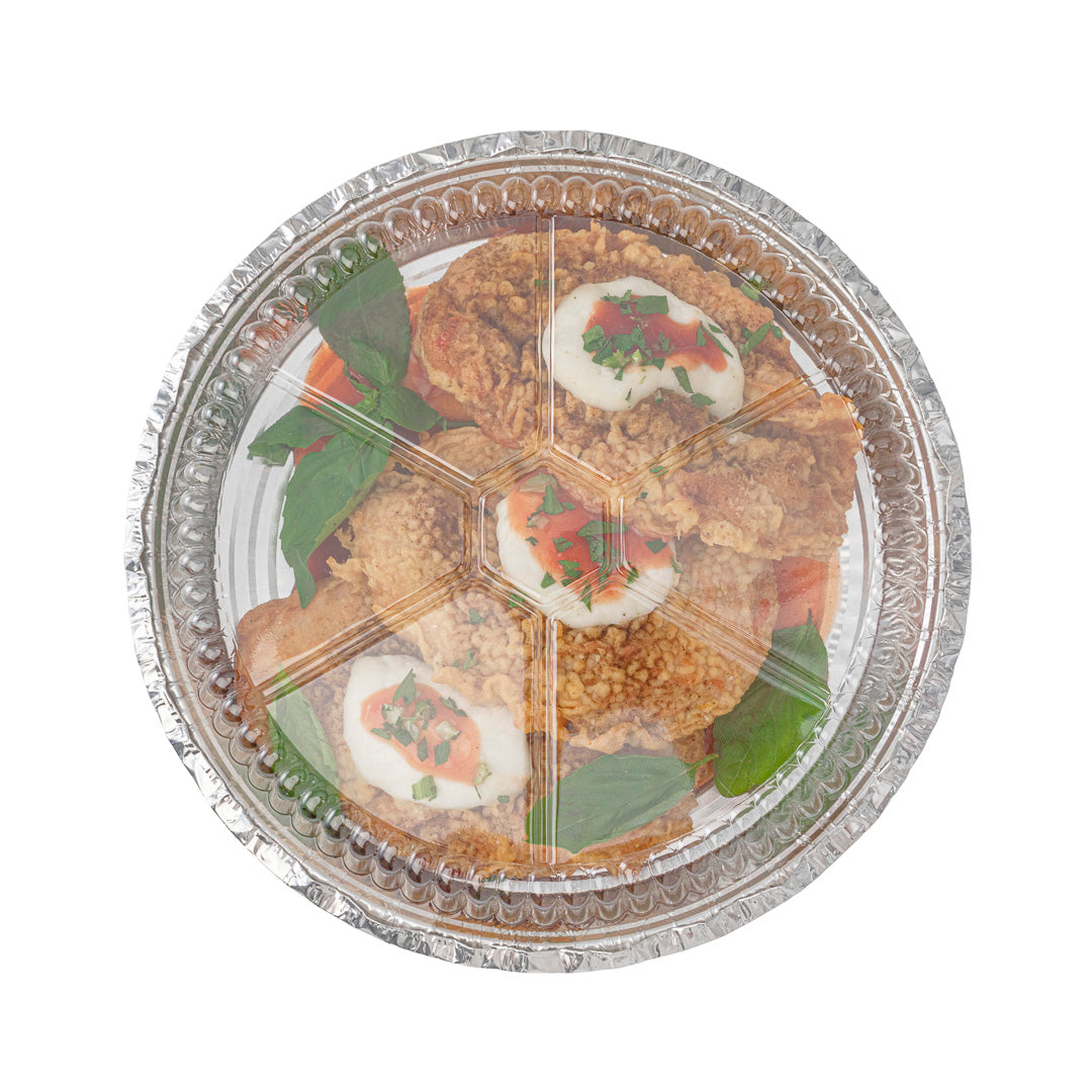 Foil Lux Round Clear Plastic Dome Lid - Fits 9" Take Out Pan - 100 count box