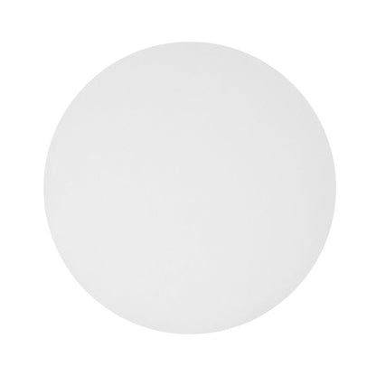Foil Lux Round White Paper Flat Foil-Laminated Board Lid - Fits 7" Take Out Pan - 100 count box