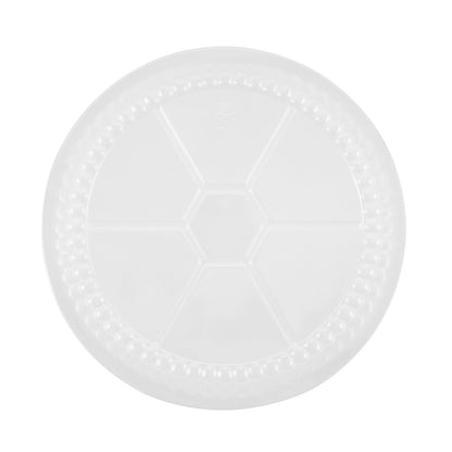 Foil Lux Round Clear Plastic Dome Lid - Fits 7" Take Out Pan - 100 count box