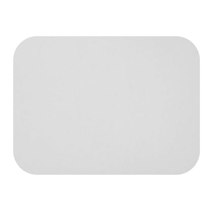 Foil Lux Rectangle White Paper Flat Foil-Laminated Board Lid - Fits 3-Compartment Take Out Tray - 100 count box