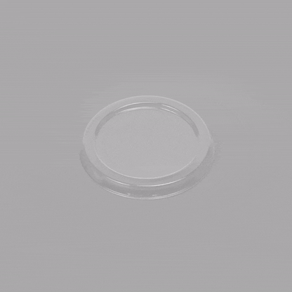 Foil Lux Round Clear Plastic Flat Lid - Fits Ramekin / Portion Cup - 100 count box