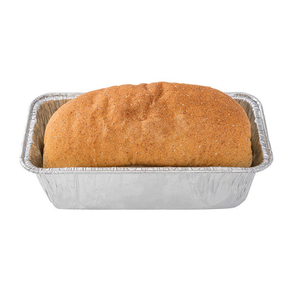 Pastry Tek Silver Aluminum Bread Loaf Pan - 2 lb - 8 1/2" x 4 1/4" x 2 1/2" - 25 count box