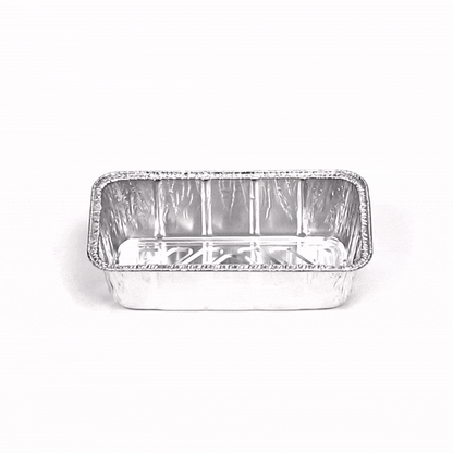Pastry Tek Silver Aluminum Bread Loaf Pan - 2 lb - 8 1/2" x 4 1/4" x 2 1/2" - 25 count box