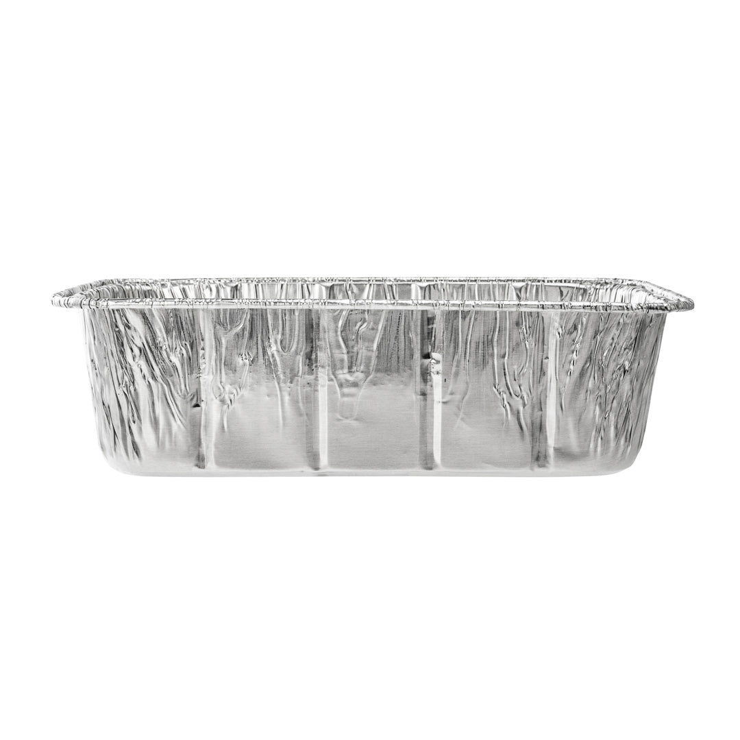 Pastry Tek Silver Aluminum Bread Loaf Pan - 2 lb - 8 1/2" x 4 1/4" x 2 1/2" - 25 count box