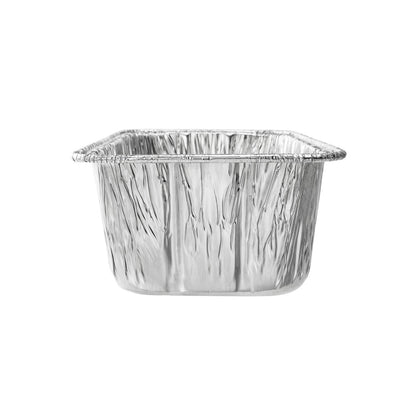 Pastry Tek Silver Aluminum Bread Loaf Pan - 2 lb - 8 1/2" x 4 1/4" x 2 1/2" - 25 count box