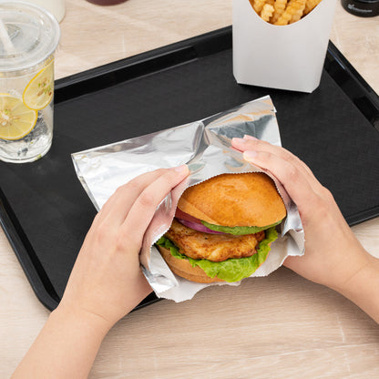 Bag Tek Foil Paper Hot Sandwich Bag - 7 3/4" x 1 3/4" x 7 3/4" - 100 count box