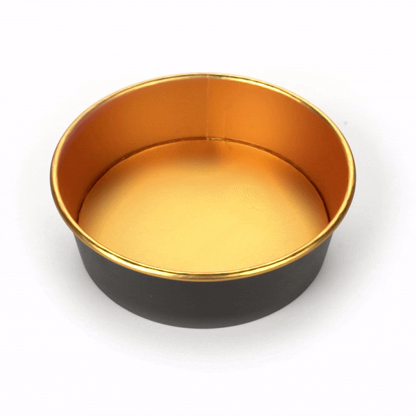 Foil Lux 17 oz Black And Gold Paper Take Out Container - with Foil Interior - 6" x 6" x 1 3/4" - 50 count box
