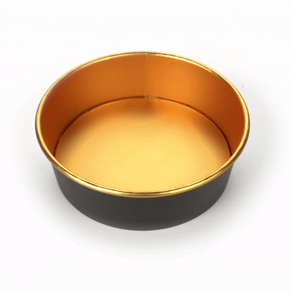 Foil Lux 17 oz Black And Gold Paper Take Out Container - with Foil Interior - 6" x 6" x 1 3/4" - 200 count box