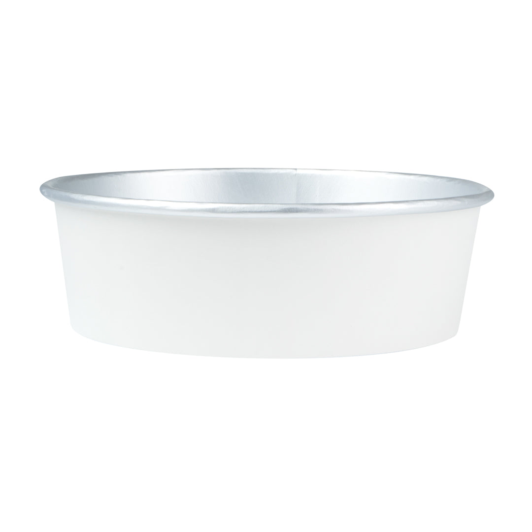 Foil Lux 17 oz White Paper Take Out Container - with Foil Interior - 6" x 6" x 1 3/4" - 200 count box