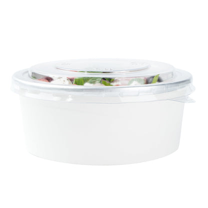 Foil Lux Clear Plastic Take Out Container Lid - Fits 17, 25 and 33 oz - 6" x 6" x 1/4" - 200 count box