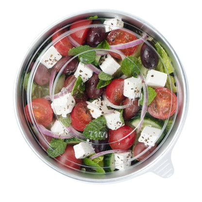 Foil Lux Clear Plastic Take Out Container Lid - Fits 17, 25 and 33 oz - 6" x 6" x 1/4" - 200 count box