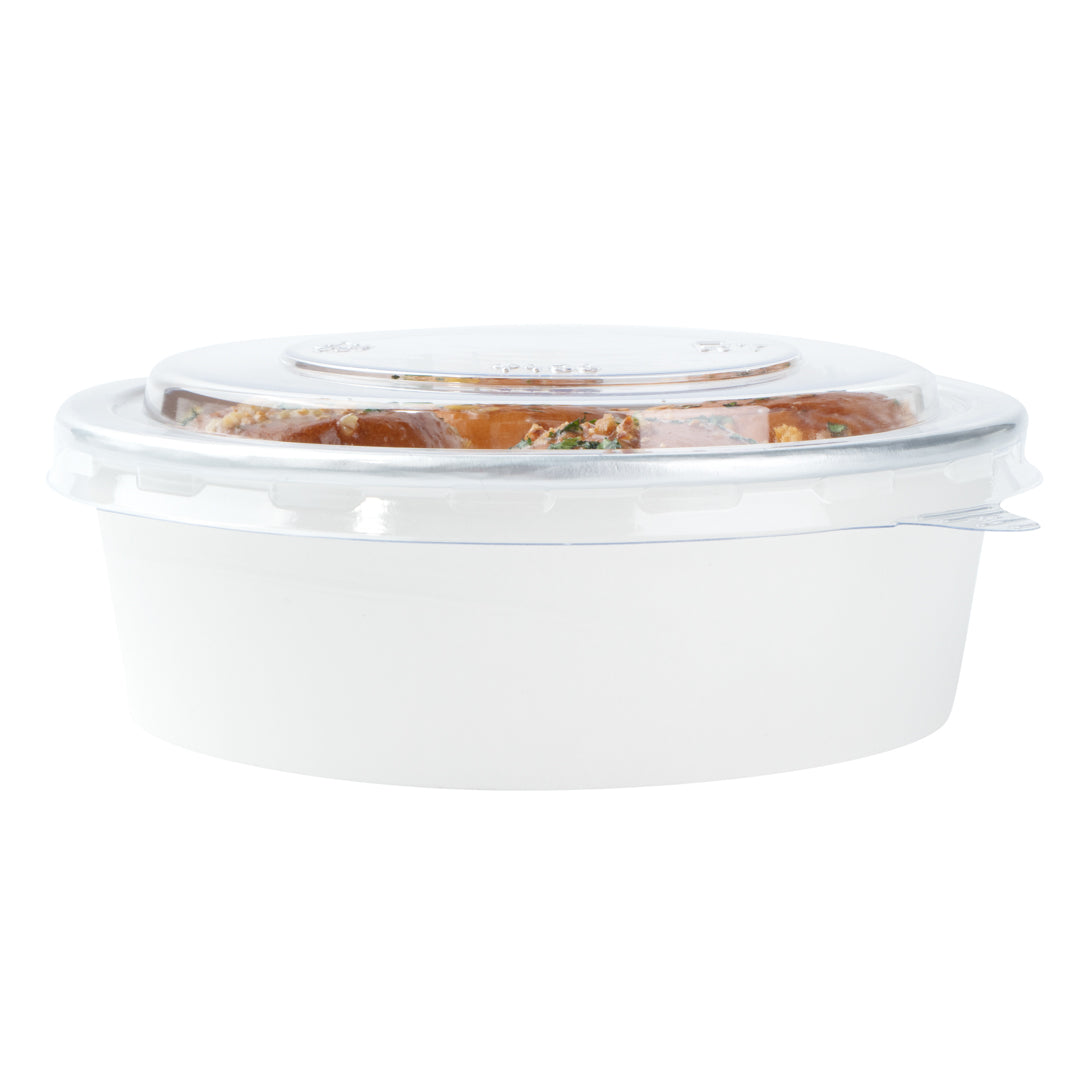 Foil Lux Clear Plastic Take Out Container Lid - Fits 17, 25 and 33 oz - 6" x 6" x 1/4" - 200 count box