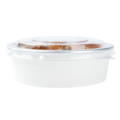 Foil Lux Clear Plastic Take Out Container Lid - Fits 17, 25 and 33 oz - 6" x 6" x 1/4" - 200 count box