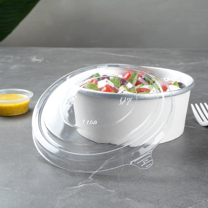 Foil Lux Clear Plastic Take Out Container Lid - Fits 17, 25 and 33 oz - 6" x 6" x 1/4" - 200 count box
