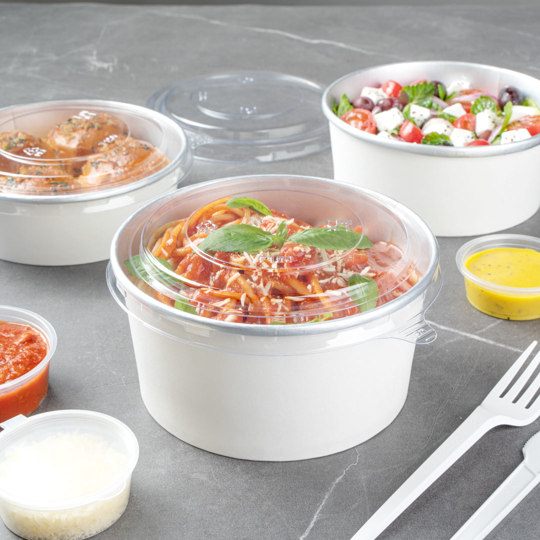 Foil Lux Clear Plastic Take Out Container Lid - Fits 17, 25 and 33 oz - 6" x 6" x 1/4" - 200 count box