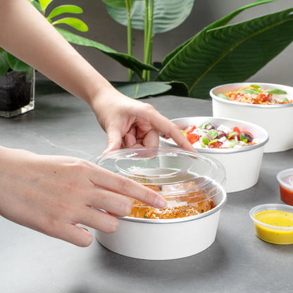 Foil Lux Clear Plastic Take Out Container Lid - Fits 17, 25 and 33 oz - 6" x 6" x 1/4" - 200 count box