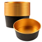 Foil Lux 37 oz Black And Gold Paper Take Out Container - with Foil Interior - 6 1/2" x 6 1/2" x 2 1/2" - 50 count box