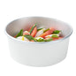 Foil Lux 37 oz White Paper Take Out Container - with Foil Interior - 6 1/2" x 6 1/2" x 2 1/2" - 200 count box
