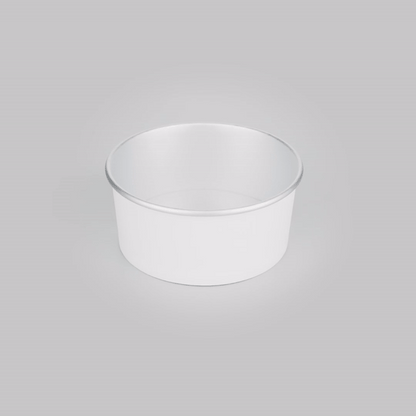 Foil Lux 42 oz White Paper Take Out Container - with Foil Interior - 6 1/2" x 6 1/2" x 3" - 200 count box