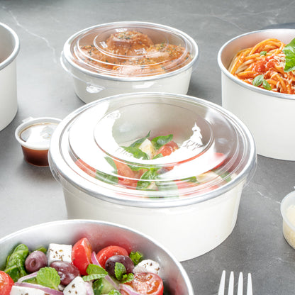 Foil Lux Clear Plastic Take Out Container Lid - Fits 37 and 42 oz - 200 count box