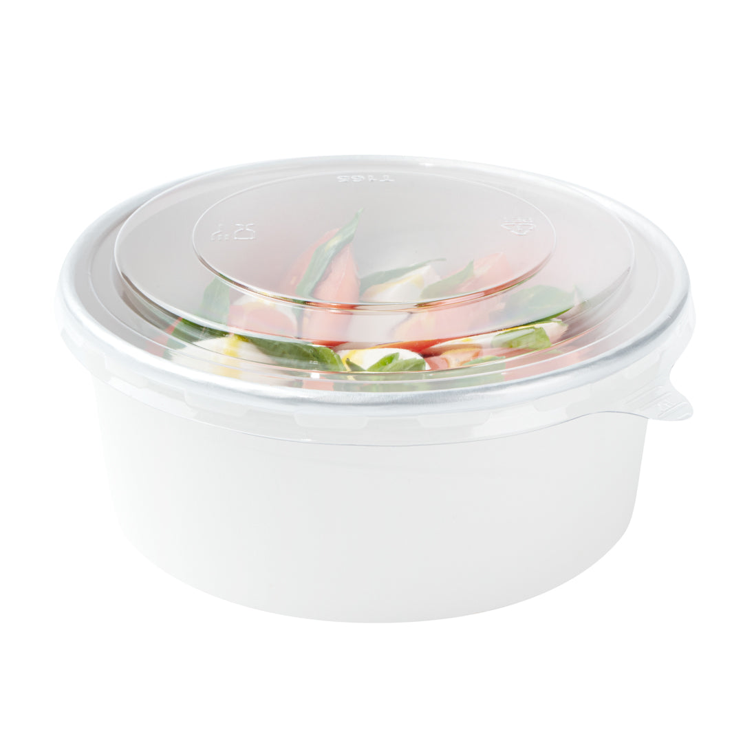 Foil Lux Clear Plastic Take Out Container Lid - Fits 37 and 42 oz - 200 count box