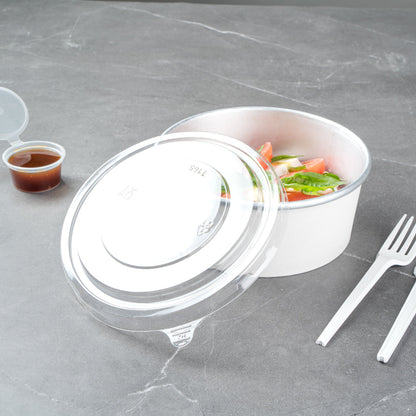 Foil Lux Clear Plastic Take Out Container Lid - Fits 37 and 42 oz - 200 count box