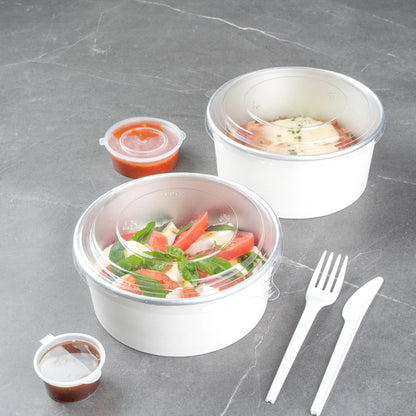 Foil Lux Clear Plastic Take Out Container Lid - Fits 37 and 42 oz - 200 count box