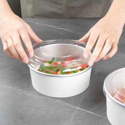 Foil Lux Clear Plastic Take Out Container Lid - Fits 37 and 42 oz - 200 count box