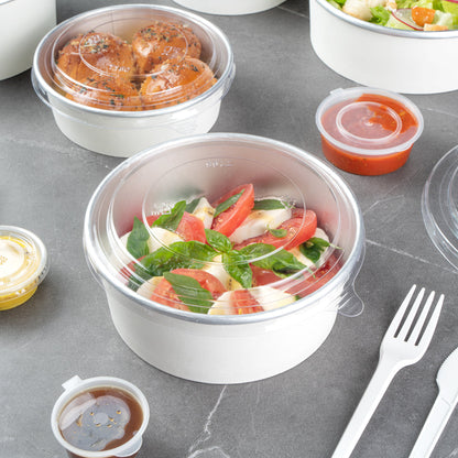 Foil Lux Clear Plastic Take Out Container Lid - Fits 37 and 42 oz - 200 count box