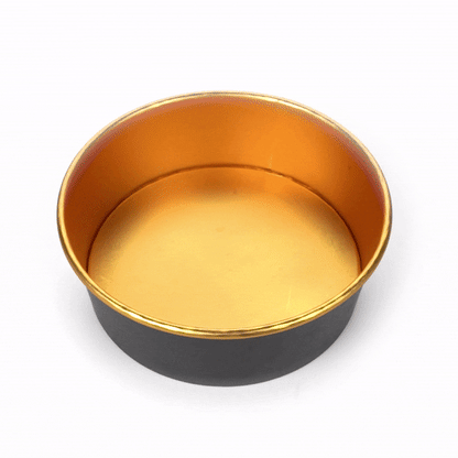 Foil Lux 45 oz Black And Gold Paper Take Out Container - with Foil Interior - 7 1/4" x 7 1/4" x 2 1/2" - 200 count box