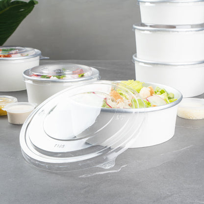 Foil Lux Clear Plastic Take Out Container Lid - Fits 45 oz - 200 count box