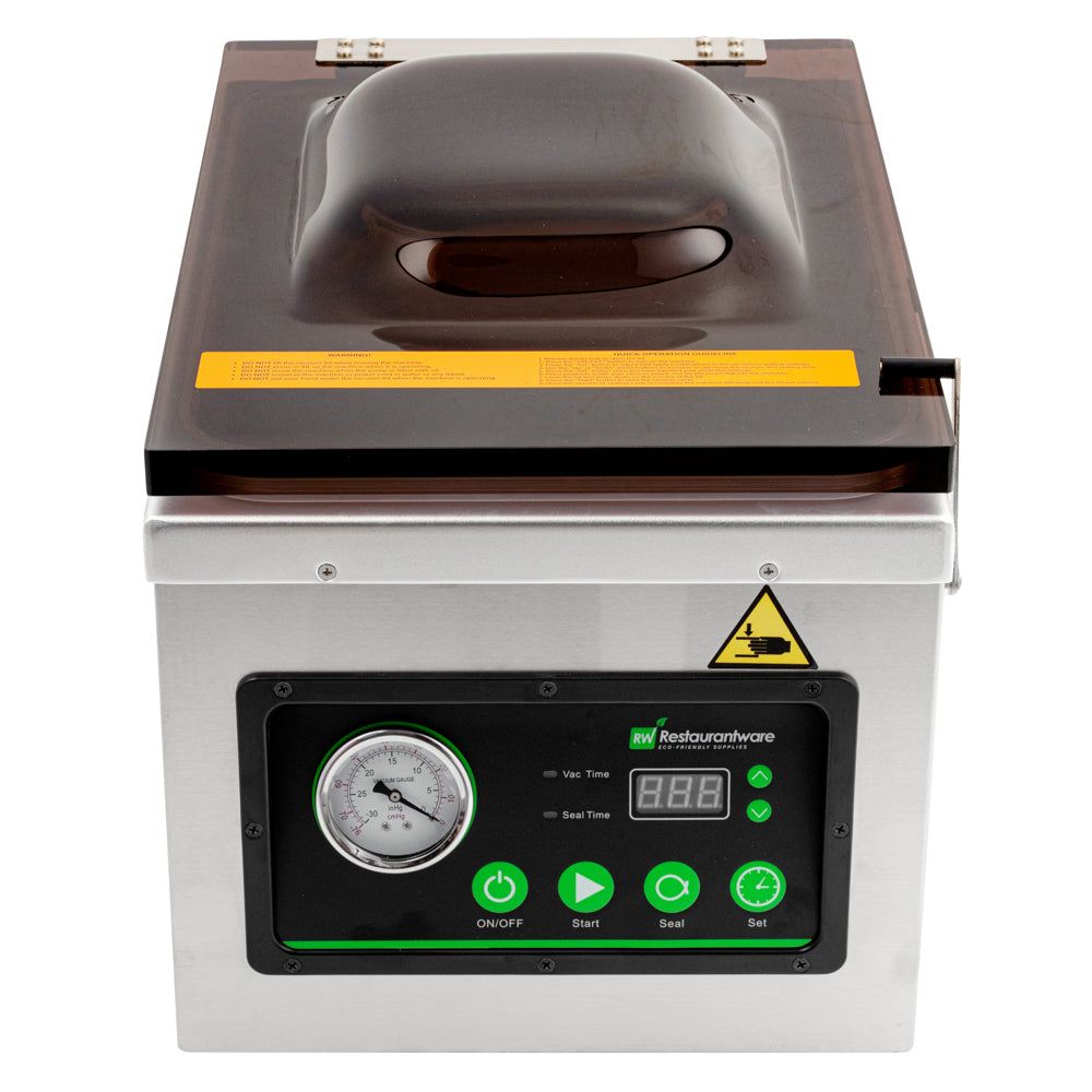Fresh Hero Stainless Steel Chamber Vacuum Packaging Machine - 10 1/4" Seal Bar, Oil Pump - 1 count box