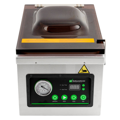 Fresh Hero Stainless Steel Chamber Vacuum Packaging Machine - 10 1/4" Seal Bar, Oil Pump - 1 count box