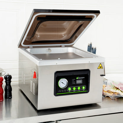 Fresh Hero Stainless Steel Chamber Vacuum Packaging Machine - 16" Seal Bar, Oil Pump - 1 count box