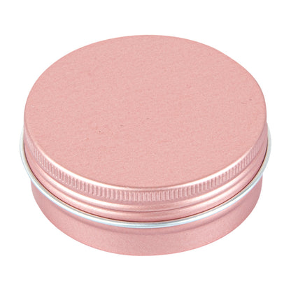 Chef 101 2 oz Round Rose Gold Tin Container - with Screw Lid - 10 count box