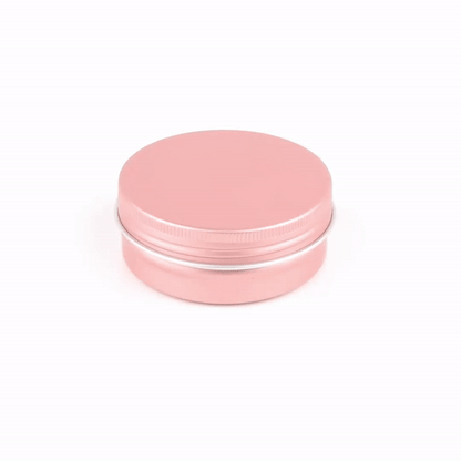 Chef 101 2 oz Round Rose Gold Tin Container - with Screw Lid - 100 count box