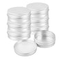 Chef 101 2 oz Round Silver Tin Container - with Screw Lid - 100 count box