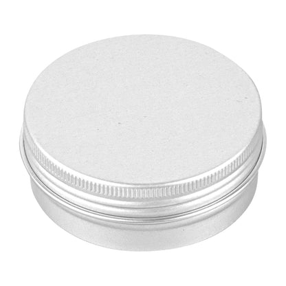 Chef 101 2 oz Round Silver Tin Container - with Screw Lid - 100 count box