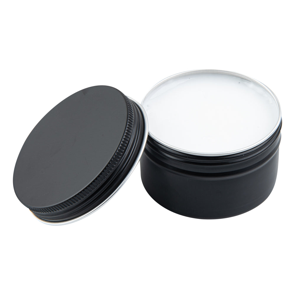 Chef 101 4 oz Round Black Tin Container - with Screw Lid - 10 count box