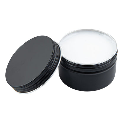 Chef 101 4 oz Round Black Tin Container - with Screw Lid - 10 count box