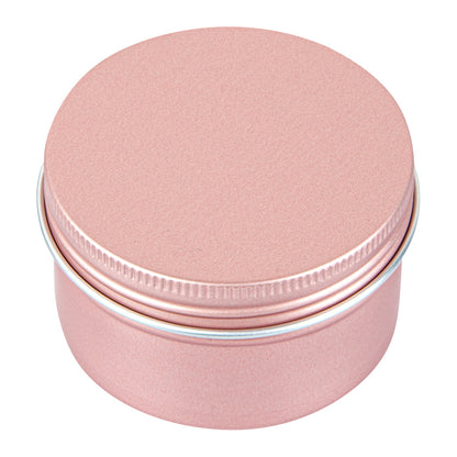Chef 101 4 oz Round Rose Gold Tin Container - with Screw Lid - 10 count box