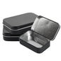 Chef 101 4 oz Rectangle Black Tin Container - with Hinged Lid - 10 count box