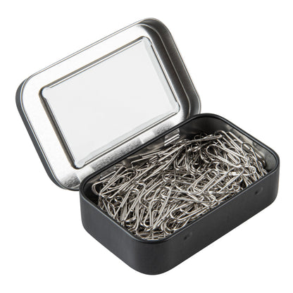 Chef 101 4 oz Rectangle Black Tin Container - with Window Lid - 10 count box