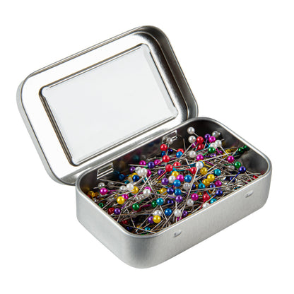 Chef 101 4 oz Rectangle Silver Tin Container - with Window Lid - 10 count box