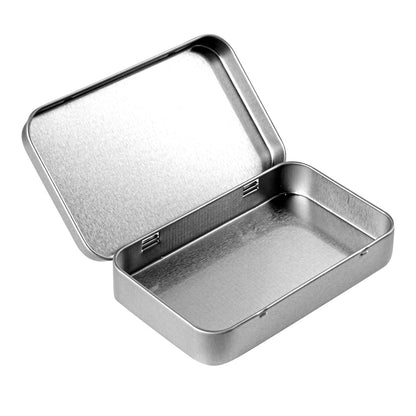 Chef 101 6 oz Rectangle Silver Tin Container - with Hinged Lid - 100 count box