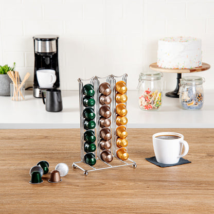 Restpresso Iron Coffee Pod / Capsule Holder - Holds 42 Nespresso Capsules - 6 1/2" x 3 3/4" x 10 1/2" - 1 count box